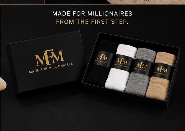 MFM ankle socks four pack in the signature gift box