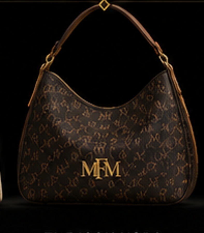 The Icon Hobo in brown MFM monogram print
