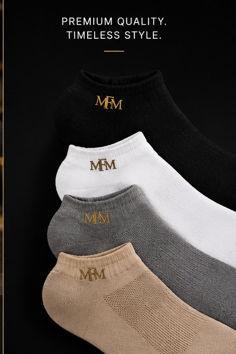 Stacked MFM ankle socks in four colorways